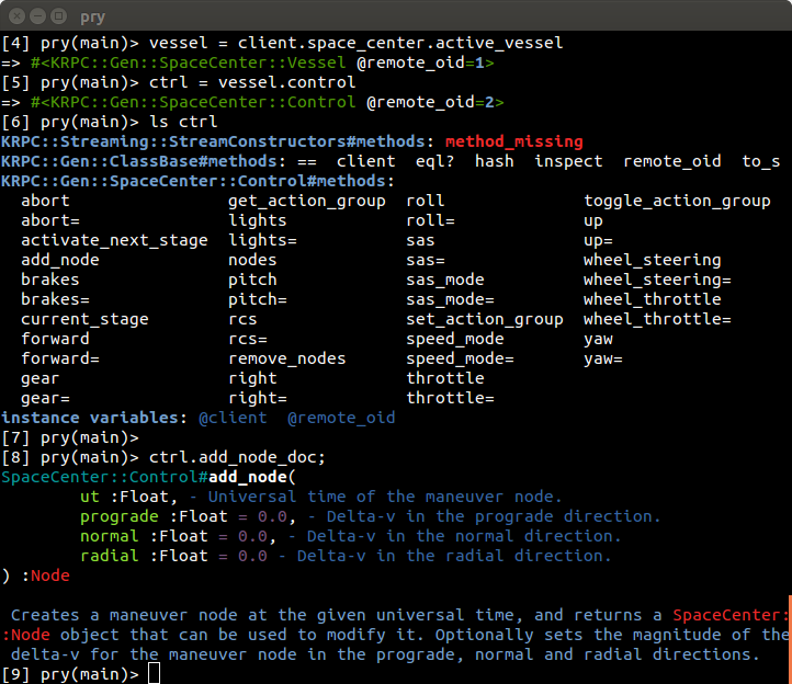 kRPC-rb in-REPL documentation example kRPC-rb in-REPL documentation example